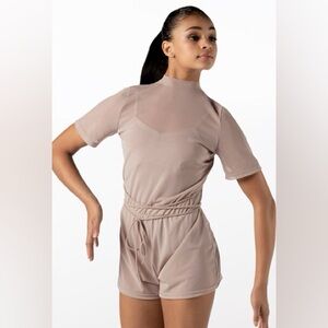 Mock Neck Power Mesh Romper
SM11785